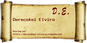 Derecskei Elvira névjegykártya